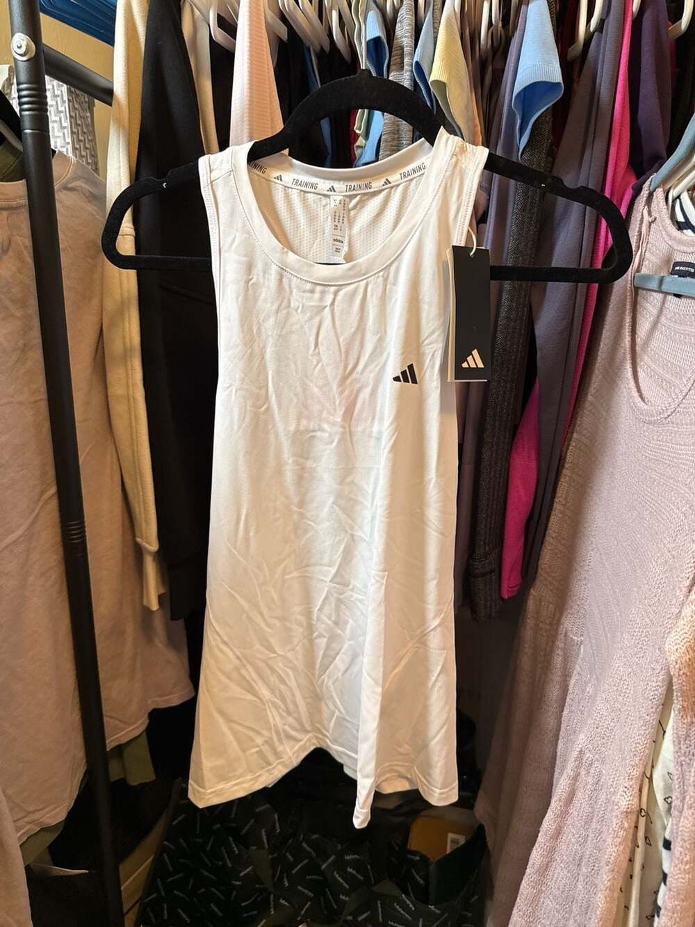 NWT adidas WTR D4T Tank B Women's Training Racerback Tank Top White XS